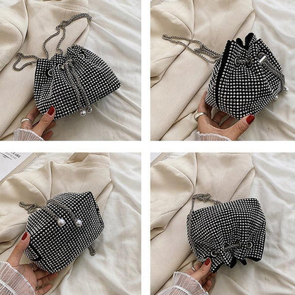 diamond clutch shoulder bag Shinny Rhinestone Evening Shoulder Bags Carauana Store