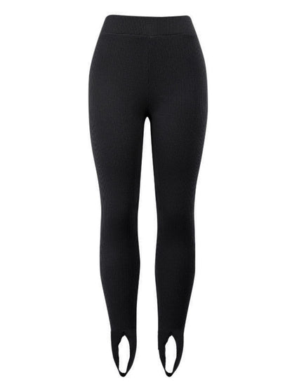 Ribbed Mid Waist Leggings Carauana Store