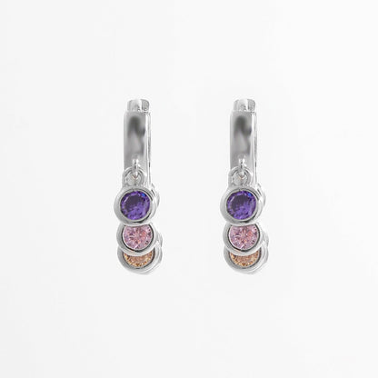 Zircon 925 Sterling Silver Huggie Earrings Carauana Store