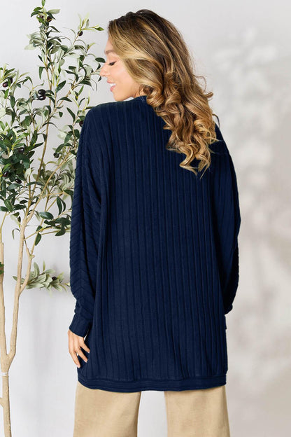 Basic Bae Full Size Ribbed Cocoon Cardigan Carauana Store