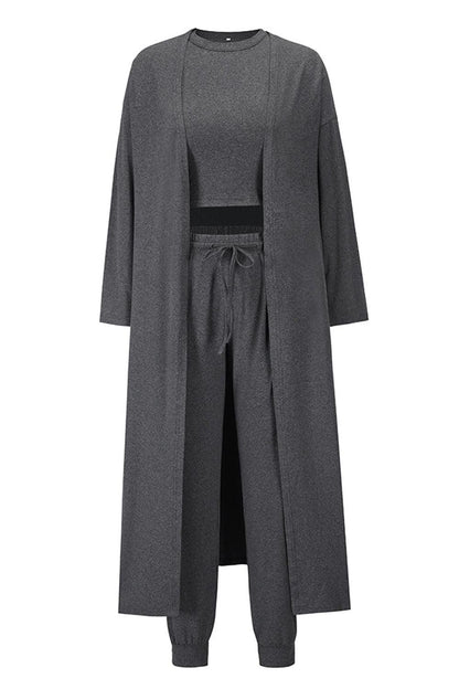 Tank, Pants, and Cardigan Set with Pockets Carauana Store