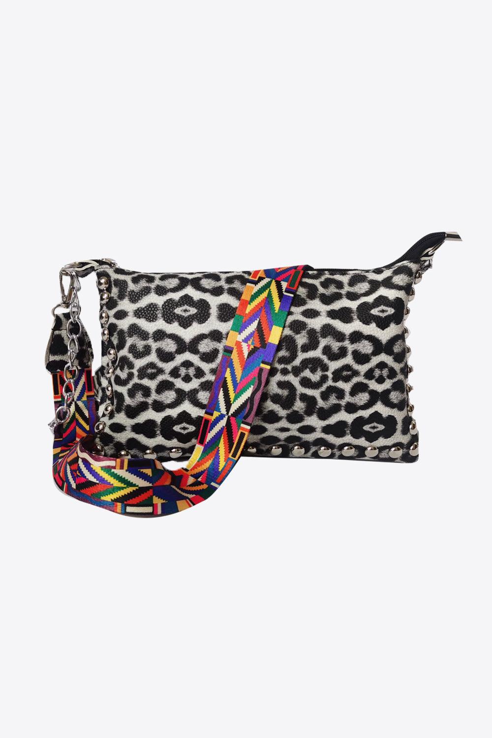 Adored PU Leather Studded Shoulder Bag Carauana Store