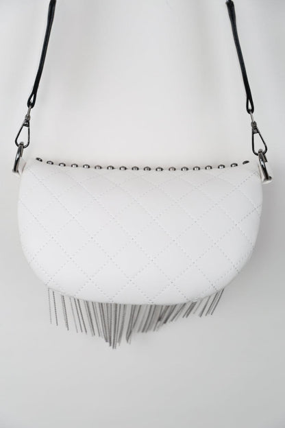 Adored PU Leather Studded Sling Bag with Fringes Carauana Store