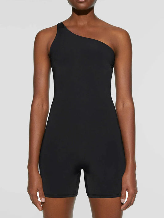 Single Shoulder Active Romper Carauana Store