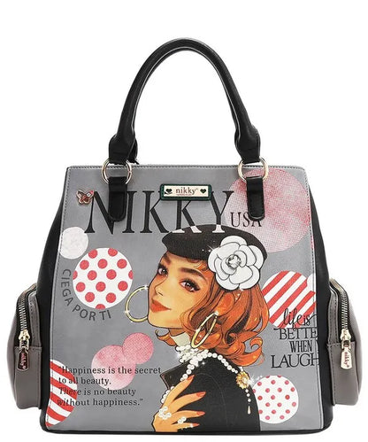 Nicole Lee USA Eco-Leather Handbag with Side Pockets Carauana Store