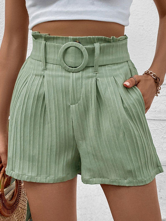 Belted Shorts with Pockets Carauana Store