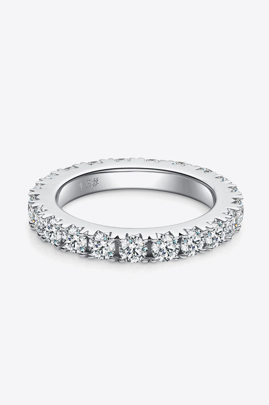 2.3 Carat Moissanite 925 Sterling Silver Eternity Ring Carauana Store
