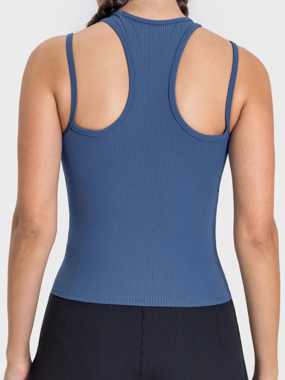 Millennia Cutout Round Neck Racerback Active Tank Carauana Store