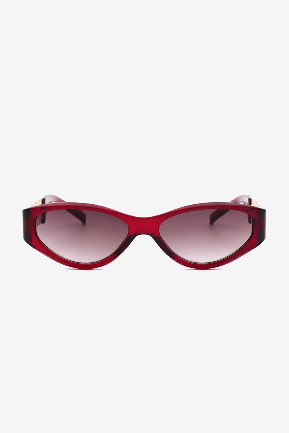 Chain Detail Temple Cat Eye Sunglasses Carauana Store
