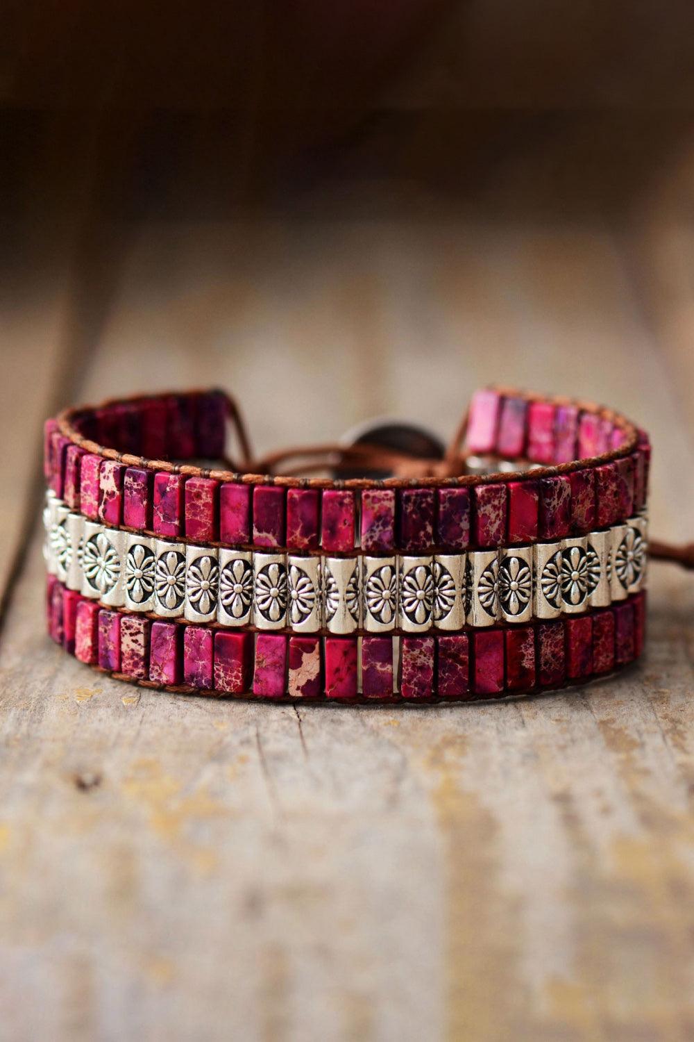 Handmade Triple Layer Natural Stone Bracelet Carauana Store