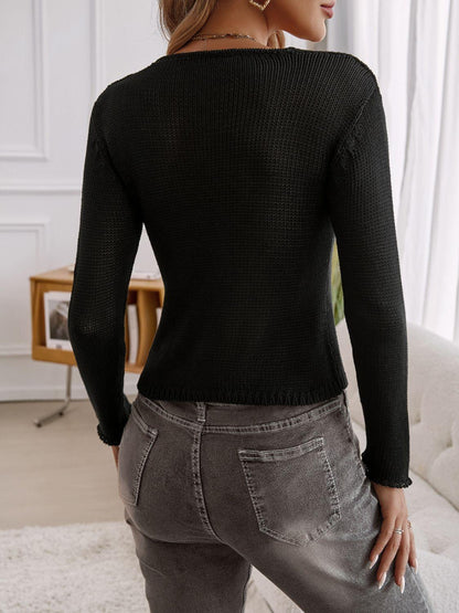 Devine Long Sleeve Cropped Cardigan Carauana Store