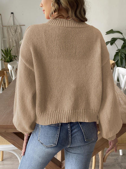 Pearl Open Front Long Sleeve Cardigan Carauana Store