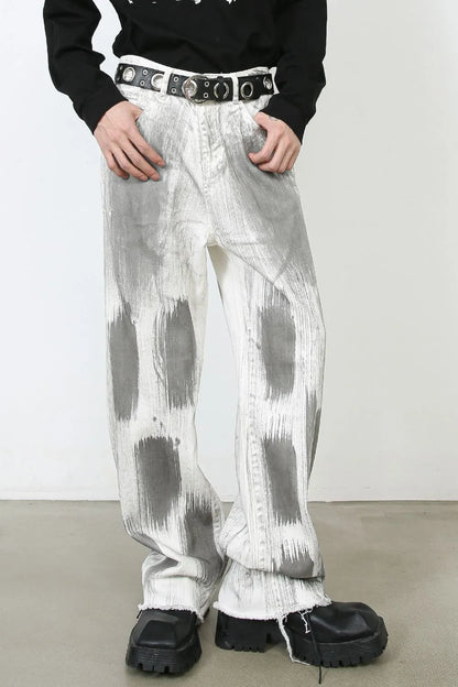 Men's Contrast Loose Jeans