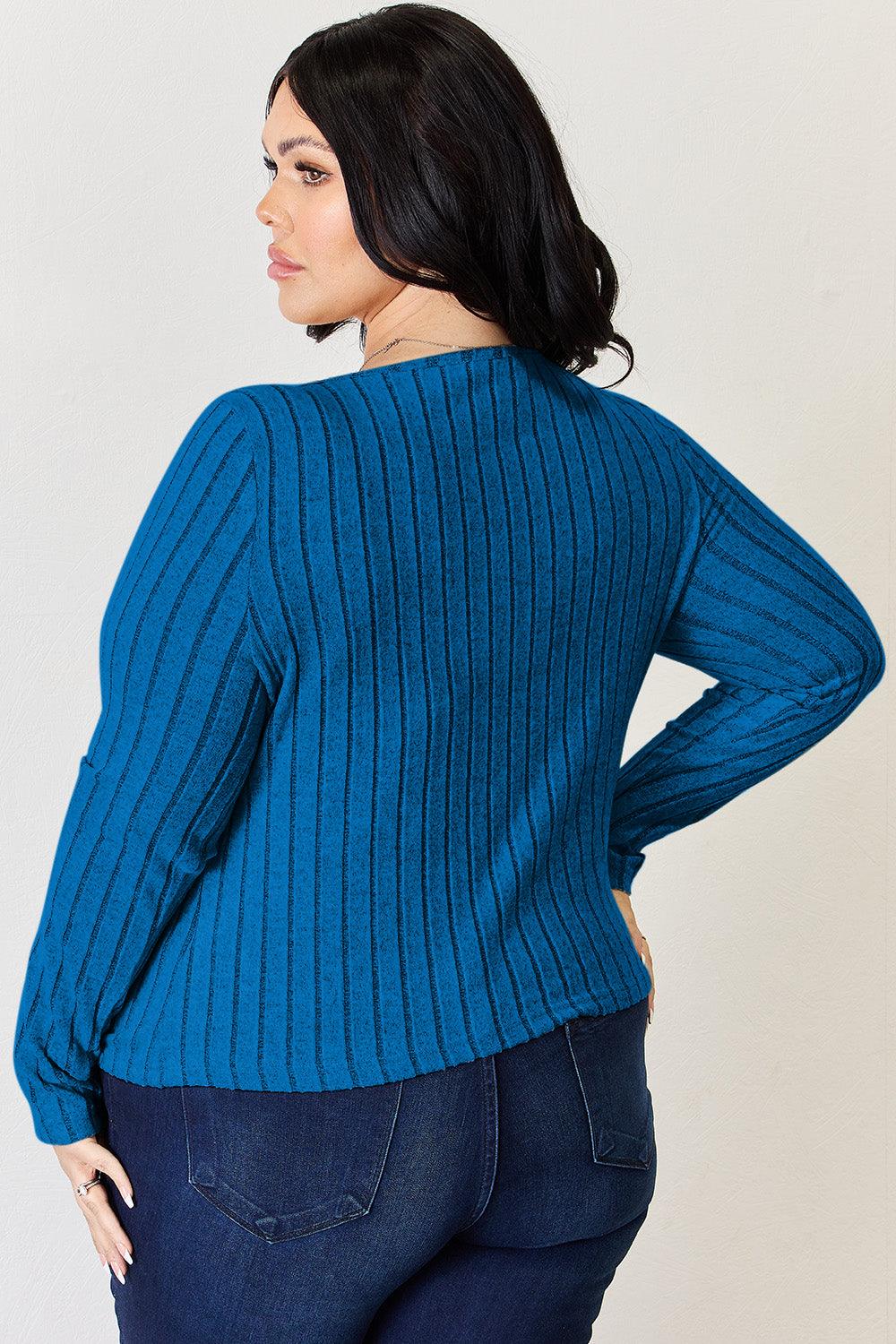 Basic Bae Full Size Ribbed Long Sleeve T-Shirt Carauana Store