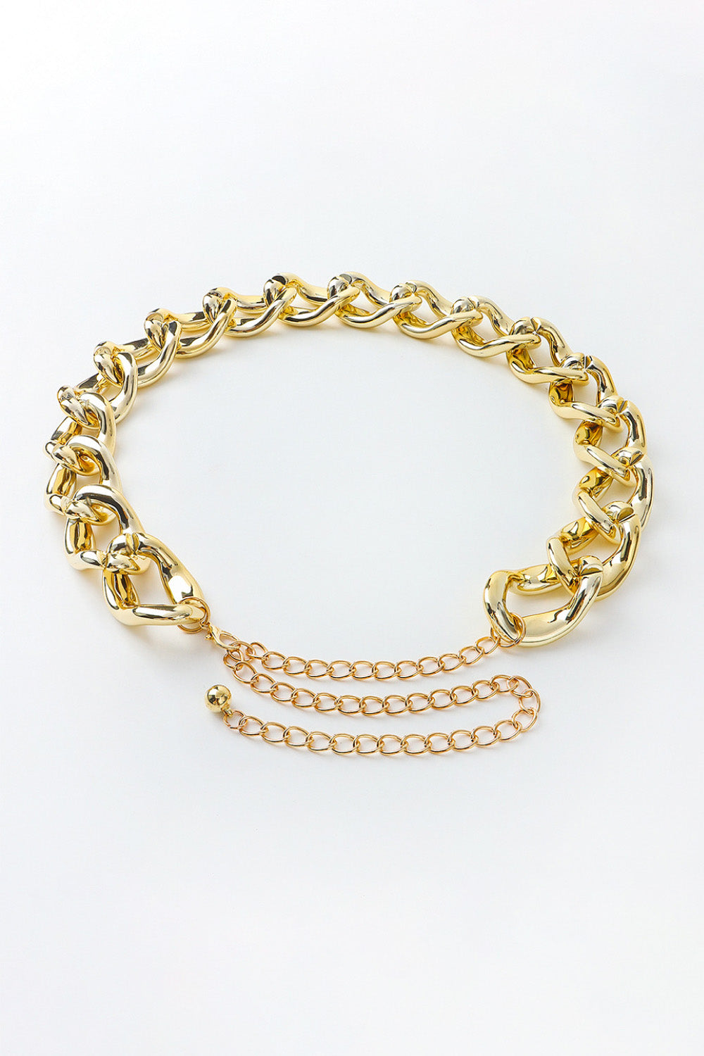 1.2" Width Acrylic Curb Chain Belt Carauana Store