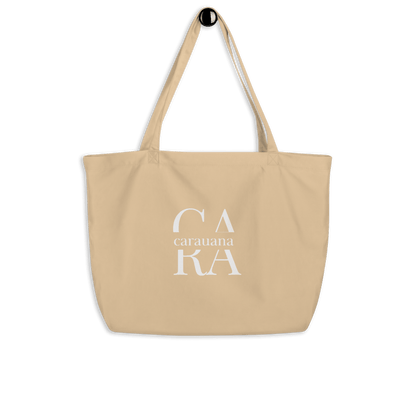 CARAUANA Large organic tote Bag Beige Carauana Store