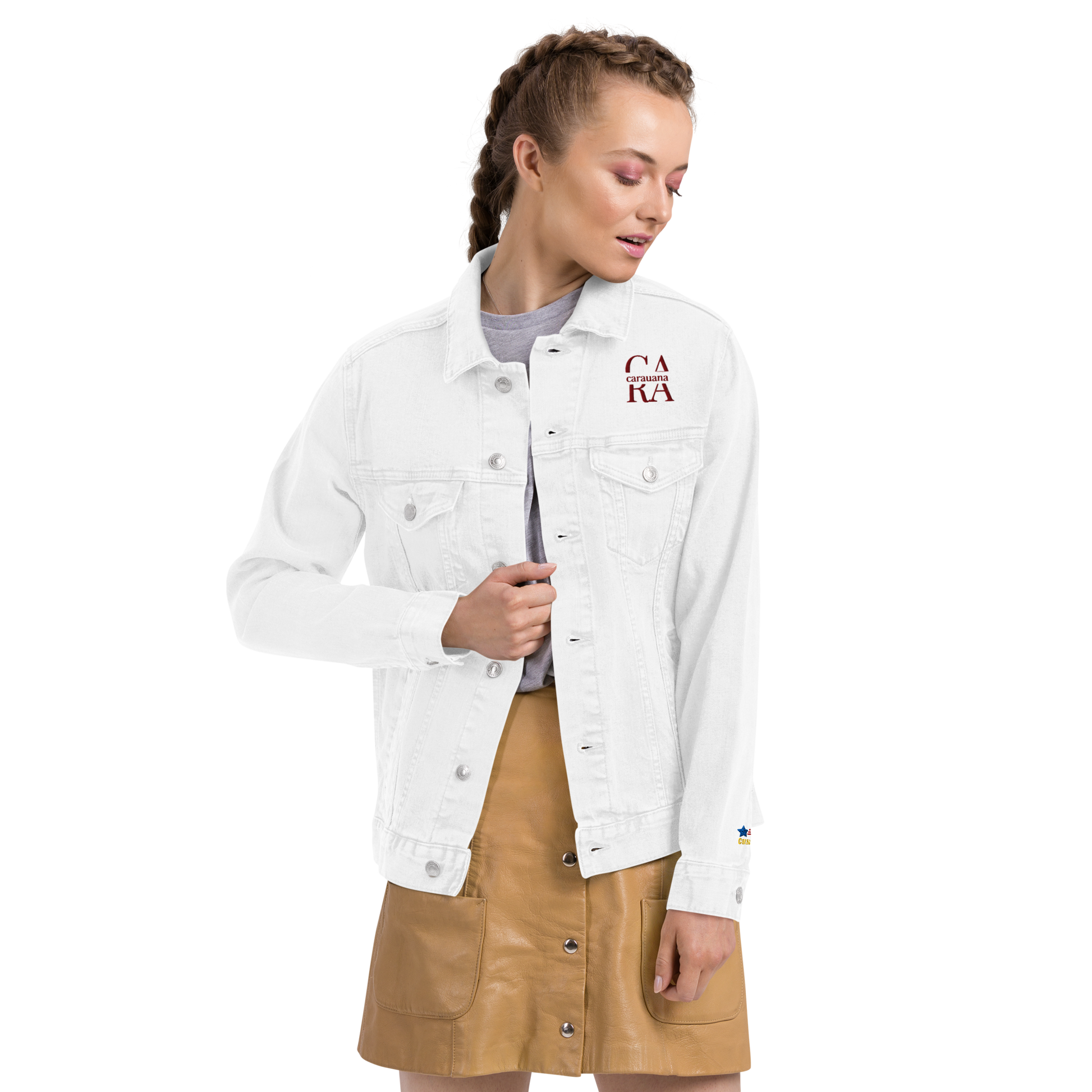 CaRaUaNa Original denim jacket white
