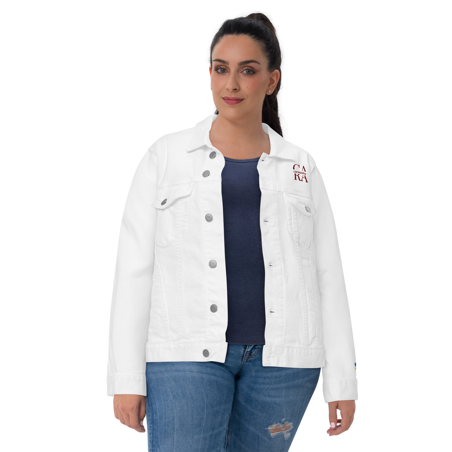 CaRaUaNa Original denim jacket white