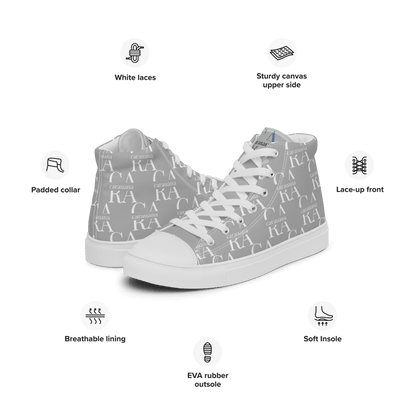 CARAUANA Hip Hop canvas shoes Grey Branded Carauana Store