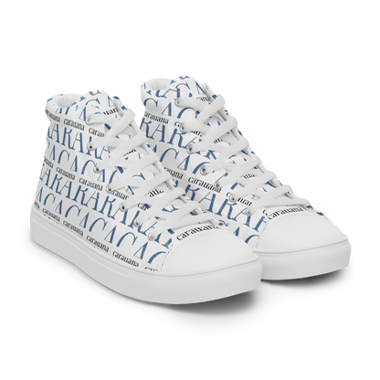 CARAUANA Fashionable high top canvas shoes men